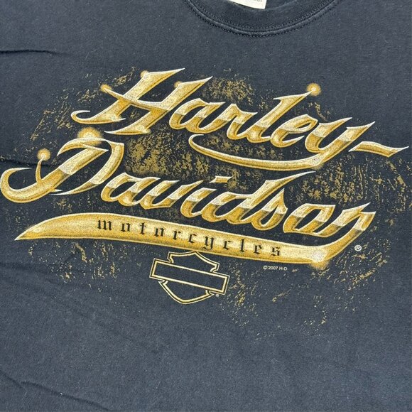 Vintage Harley Davidson Motorcycles TShirt Chilliwack BC Canada Black Large - Picture 3 of 5